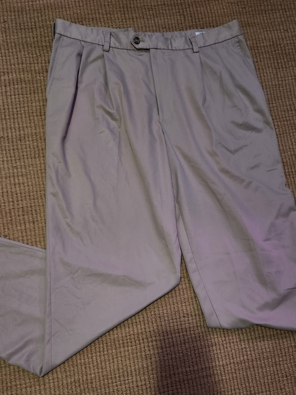Izod Men’s Pleated Khaki Dress Chinos - Light Tan